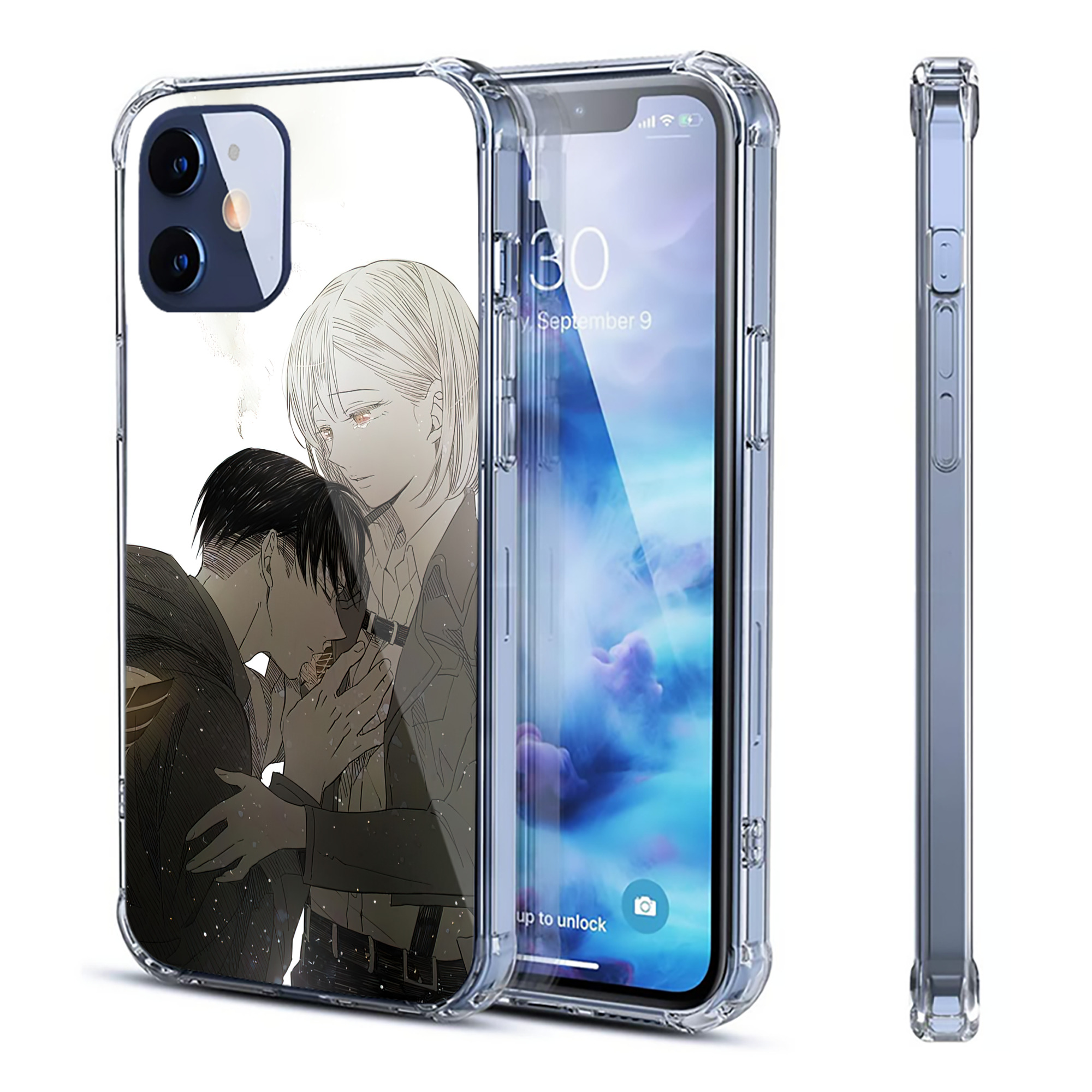 （画像用） 進撃の巨人 Attack on Titan 【iPhone 12シリーズ対応】透明スマホケース（クリアソフトケース）